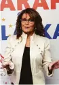  ?? Mark Thiesssen / Associated Press ?? Ex-Alaska Gov. Sarah Palin is making her first bid for elected office since resigning as governor in 2009.
