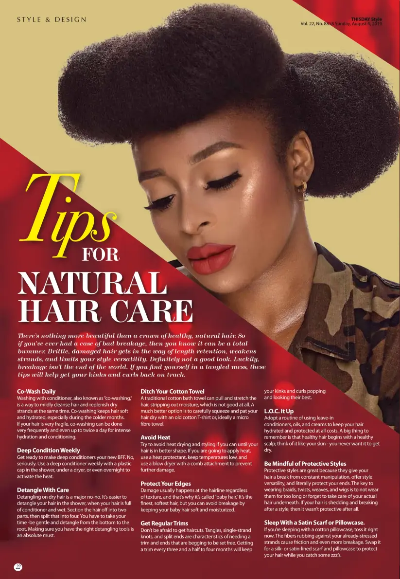 TIPS FOR NATURAL HAIR CARE - PressReader