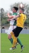  ??  ?? Action from Loughborou­gh Dynamo’s 2-0 defeat at the hands of Lincoln United. Picture by Norman Fall.