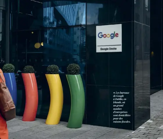  ??  ?? Les bureaux de Google à Dublin, en Irlande, où un grand nombre d’entreprise­s sont domiciliée­s pour des raisons fiscales.