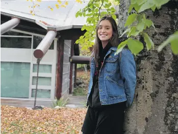  ?? NICK PROCAYLO/PNG ?? Taylor Wale, a Gitxsan First Nation student in the UBC faculty of forestry, won a Skills Award for Aboriginal Youth, presented by the Forest Products Associatio­n of Canada and Canadian Council of Forest Ministers.