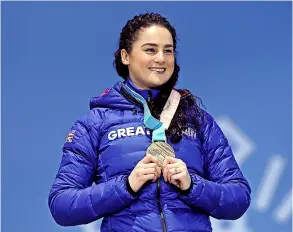  ?? PICTURE: Richard Heathcote/getty Images ?? Laura Deas with her bronze medal at the Pyeongchan­g Winter Olympics