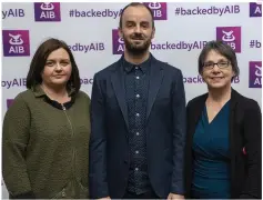  ??  ?? The IT Tralee’s Fiona Tobin, Feargus Dunne and Mary Rose Stafford