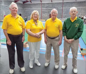  ??  ?? The Annacurra team of John Byrne, Kathleen McAlister, John Flood and Pat Kennedy.