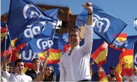  ?? ?? Alberto Núñez Feijóo, leader of Spain’s People’s party, said he would sacrifice becoming prime minister to defend the country’s democracy. Photograph: Thomas Coex/AFP/Getty Images