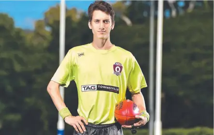  ??  ?? METICULOUS: Ryan Powell at Riverway Stadium. Powell is Townsville’s best umpire as voted by our readers.