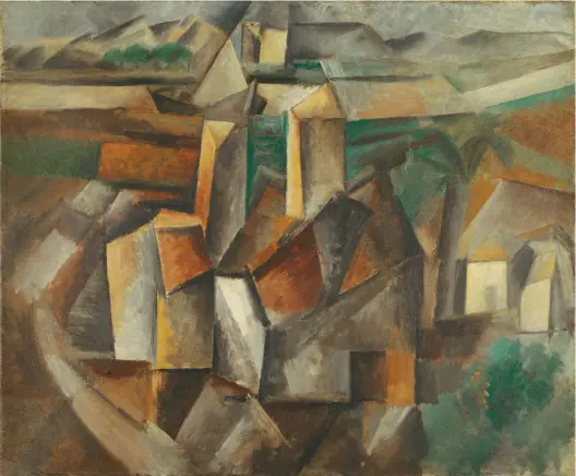  ??  ?? Le Moulin à huile (1909), Pablo Picasso. Huile sur toile, 38 x 46 cm, collection cubiste Leonard A. Lauder.