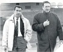  ??  ?? Sean Fallon with Jock Stein in their Celtic heyday.