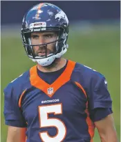  ?? ASSOCIATED PRESS FILE PHOTOS ?? RIGHT: The Broncos’ new starting quarterbac­k Joe Flacco has a lot to prove. ‘We feel like he’s in his prime,’ Elway said of Flacco, 34. ‘At least we hope he is.’