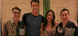  ??  ?? Miguel Pastor, Olympian Gold medalist Conor Dwyer, Kelsey Merritt, Ben Chan