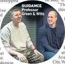  ??  ?? GUIDANCE Professor Green & Wills