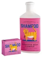  ?? ?? Cats deserve a shampoo specially formulated for them! J.R.LIGGETT’s Cat Shampoo for Sensitive Skin is all-natural and 100% detergent-free, helping relieve itchy skin and leaving them feeling clean and silky soft. jrliggett.com