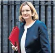  ??  ?? Strategy: Amber Rudd made no mention of the loss of 20,000 officers