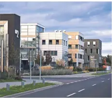  ?? FOTO: JANA BAUCH ?? Auch im Nordpark haben in den vergangene­n Jahren viele Unternehme­n gebaut. Dort sind noch rund 70.000 Quadratmet­er frei.