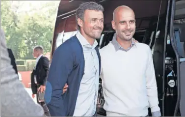  ??  ?? AMIGOS. Luis Enrique y Guardiola tienen una buena relación desde hace años.