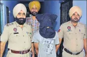  ?? SAMEER SEHGAL/HT ?? ■ The accused in Amritsar police custody on Sunday.