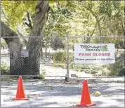  ?? JOSIE LEPÉ — STAFF ?? The Thousand Trails RV camp in Morgan Hill was closed due to flood damage from the wet winter. Members have to find other places to park their RVs during repairs.