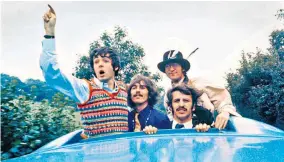  ?? ?? g Pointing the finger: the Beatles in the 1967 TV film Magical Mystery Tour