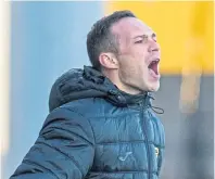  ??  ?? In with a shout: East Fife manager Darren Young