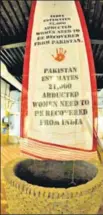  ??  ?? An installati­on at the museum details the state of women after Partition.