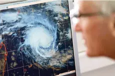  ?? — AFP photo ?? An image of storm Emnati as intensifyi­ng and approachin­g the north of north of the French Indian Ocean island of La Reunion.