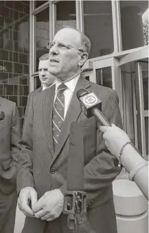  ?? Jon Shapley / Houston Chronicle ?? As the U.S. attorney for the Southern District of Texas for the past six years, Ken Magidson often found himself in front of microphone­s outside the courthouse.