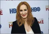  ?? ASSOCATED PRESS FILE PHOTO ?? “Harry Potter” author J.K. Rowling has fallen under scrutiny after a series of tweets about transgende­r people.