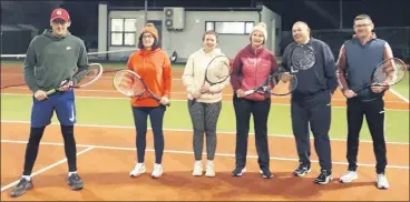  ?? ?? Team White: (l-r) Tom Finn, Ailis Hayes, Aideen O’Brien, Olive Kenneally, John Whelan and James Sherlock, who will play Team Red tonight in the Colours League Plate semi-final.