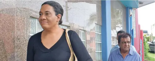  ?? Photo: Ronald Kumar ?? National Federation Party general secretary, Seni Nabou walks out of the Fijian Elections Office following her meeting with Registrar of Parties Mohammed Saneem on September 2, 2020.