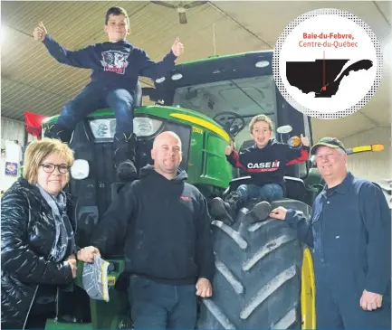  ??  ?? La ferme Pouvaco est toujours en croissance. La pérennité de l’entreprise fondée par France Ménard et René Leblanc est assurée par leur fils Dominique. Leurs petits-fils Arnaud et Émile prendront peut-être la relève un jour.