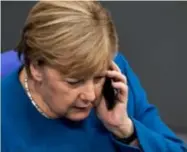  ?? FOTO BELGAIMAGE ?? Bondskanse­lier Angela Merkel.