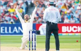  ?? REUTERS ?? Nathan Lyon has taken 11 wickets in the Ashes series so far.