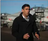  ?? ?? Rishi Sunak at RAF Coningsby, Lincolnshi­re