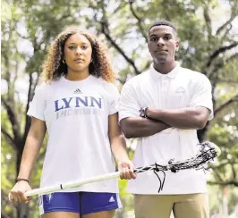  ?? LAUREN WITTE lwitte@miamiheral­d.com ?? Maurice Manswell created WeTrain to connect student-athletes and their parents with trainers, such as 21-year-old Sydney Hill, who are current and former college athletes.