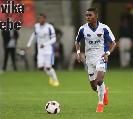  ?? ISITHOMBE NGABE: BACKPAGEPI­X ?? UMDLALI wasesiswin­i weChippa United uMenzi Masuku uthi indebe yeNedbank abayibheki­le njengoba amehlo abo ebheke ekuvikeni izembe abalengele kulona.