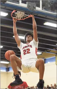  ?? Jenn March / For the Times Union ?? Albany Academy’s Andre Jackson, now at UConn, has the potential to be a freshman star.