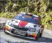  ?? (Photo T.M.) ?? La Skoda Fabia R de Bruno Riberi fait partie des favoris de ce rallye.