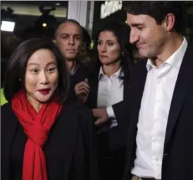  ?? CHRISTOPHE­R KATSAROV, THE CANADIAN PRESS ?? Liberal Jean Yip was one of three Liberals who emerged victorious in Monday’s federal byelection­s. Justin Trudeau said the wins show Canadians support the direction the Liberals are taking.