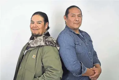  ?? COURTESY RYAN BEGAY ?? Navajo actors Loren Anthony, left, and Ryan Begay will work together on Anthony’s short film. Begay will direct what will be Anthony's first screenplay.