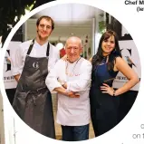  ??  ?? Carles Gaig (centre), Executive Chef Martí Carlos Martínez (left) and Núria Gibert, Director (right)