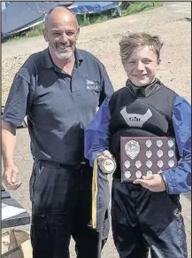  ??  ?? Left: Harry Whitelegg took first place in the Topper fleet at the National Schools Inland championsh­ips at Draycote Water; Right: Ted Ball from Hinckley took first place in the rookie fleet at the same event