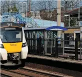  ?? ALEX DASI-SUTTON. ?? On February 27, Govia Thameslink Railway 700102 passes Alexandra Palace with the 1024 Peterborou­ghHorsham. To the left is Great Northern 313057. The Public Accounts Committee has criticised Government’s role in the timetable disruption last year.