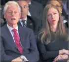  ??  ?? LISTENING: Bill Clinton and daughter Chelsea.