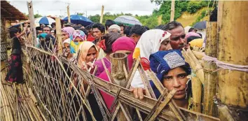  ?? AFP ?? Rohingya refugees at the Balukhali refugee camp near Cox’s Bazar. The UN rights chief yesterday urged Bangladesh to halt imminent plans to start returning Rohingya to Myanmar.