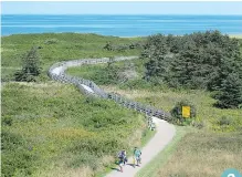  ?? ANDREW VAUGHAN/THE CANADIAN PRESS ?? The boardwalk on the Greenwich peninsula portion of Prince Edward Island National Park 3