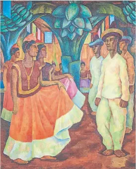  ??  ?? Baile de Tehuantepe­c. La obra récord de Diego Rivera.