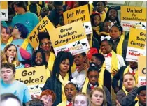  ?? ROGELIO V. SOLIS — THE ASSOCIATED PRESS ?? Proponents for a parents' right to choose their children's school gathered with other like minded families and students representi­ng a number of public charter, religious and some home schooling institutio­ns at the Capitol in Jackson, Miss., in January 2017, to celebrate National School Choice Week.