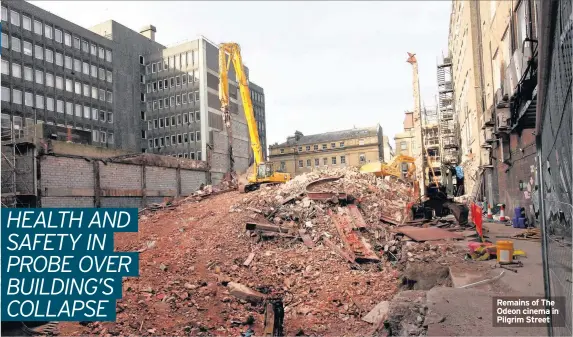  ??  ?? Remains of The Odeon cinema in Pilgrim Street