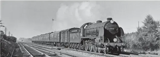  ?? D M C Hepburne-Scott/Rail Archive Stephenson ?? Here No 30451 Sir Lamorak has just passed Worting Junction with the 6.40am Exeter (Central) to Waterloo service on Monday 18 September 1961. This train was shunted out of the way at Templecomb­e to allow a faster train to pass, losing more than 30 minutes in the process. The ‘N15’ most likely worked it from Salisbury, as part of duty 465. After the weekend there has been a build up of parcels requiring transit to London and the passenger accommodat­ion has been strengthen­ed by the additions of a bogie van and a four-wheel Southern ‘utility’ van. The load is a far cry from Southern Railway days when loads of 10-14 coaches were regularly taken on the ‘Atlantic Coast Express’ without assistance. Within a year No 30451 would be deemed surplus to requiremen­ts and withdrawn as BR Standard ‘4MT’ and ‘5MT’ classes took over.