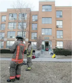  ?? JACK BOLAND / POSTMEDIA NEWS FILES ?? Four people died as a result of a fire at this Toronto Community Housing Corp. building Feb. 5, 2016.